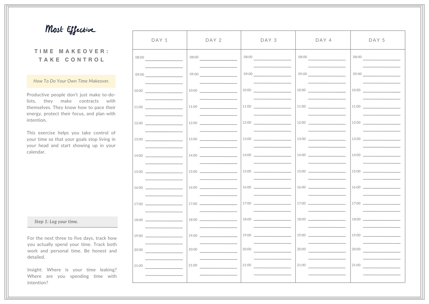 Downloadable - Time Makeover